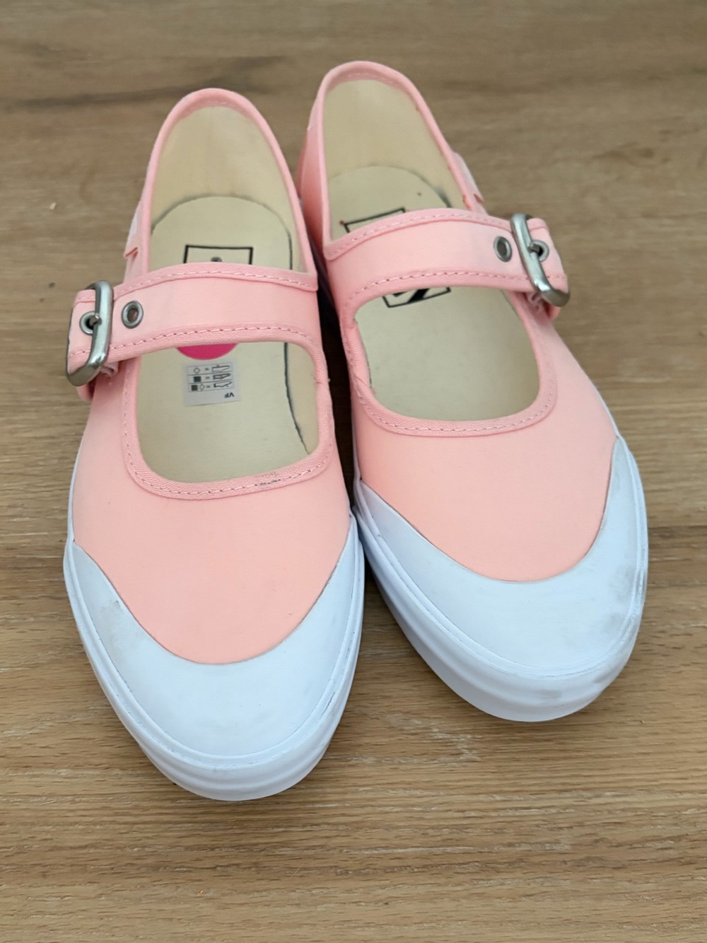 Vans Pink Mary Jane Canvas Athletic Shoes